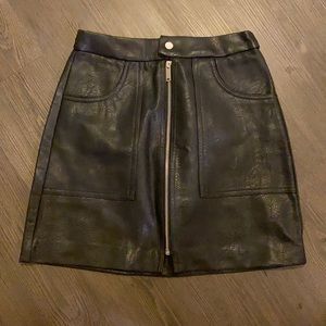 Faux leather skirt